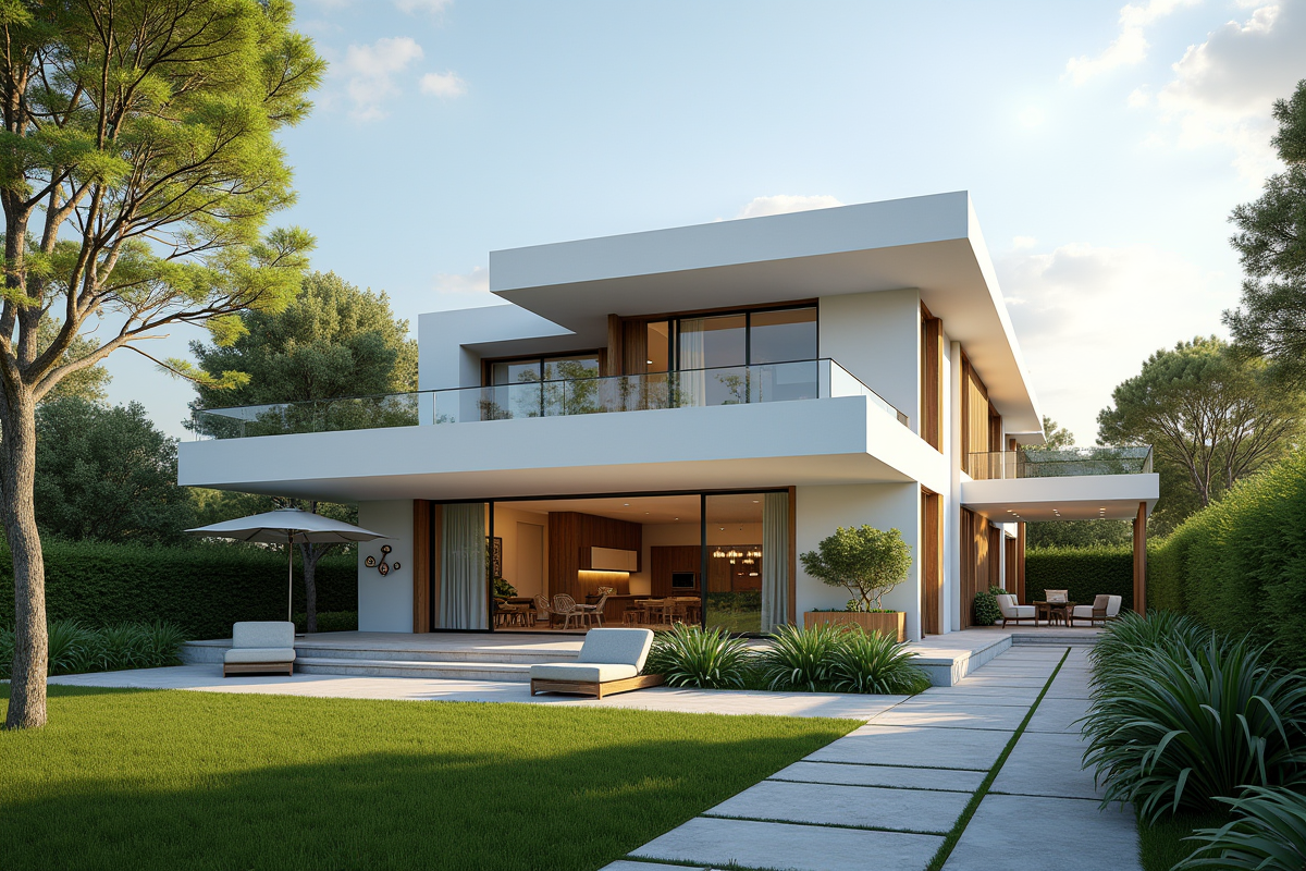 Façade moderne en SaintGregoire avec jardin soigné